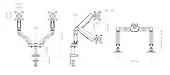 Uchwyt biurkowy gazowy do 2 monitorów LED/LCD 10-32