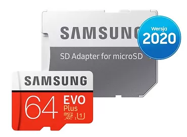 Samsung Karta pamięci MB-MC64HA/EU EVO+ mSD +Adapter