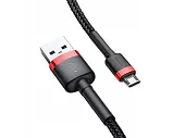 Kabel Micro USB Baseus Cafule 2.4A 1m Czerwono-czarny