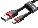 Kabel Micro USB Baseus Cafule 2.4A 1m Czerwono-czarny
