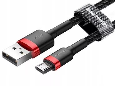 Kabel Micro USB Baseus Cafule 2.4A 1m Czerwono-czarny