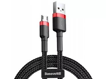 Kabel Micro USB Baseus Cafule 2.4A 1m Czerwono-czarny