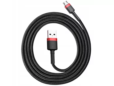 Kabel Micro USB Baseus Cafule 2.4A 1m Czerwono-czarny