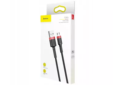 Kabel Micro USB Baseus Cafule 2.4A 1m Czerwono-czarny