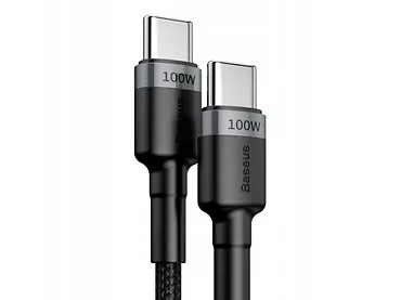Kabel USB-C Baseus Cafule, QC 3.0, PD 2.0, 100W, 5A, 2m Szaro-Czarny
