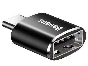 Adapter Baseus USB do USB Type-C 2,4A Czarny