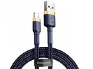 Kabel Lightning USB Baseus Cafule 2,4A 1m Złoto- niebieski