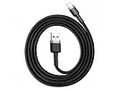 Kabel Lightning USB Baseus Cafule 2,4A 1m Szaro-czarny