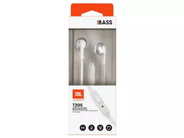 SŁUCHAWKI JBL T205 SREBRNE JBLT205CRM