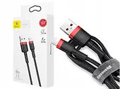 Kabel Lightning USB Baseus Cafule 2,4A 1m Czerwono-czarny