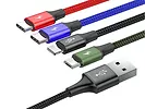 Kabel USB BASEUS FAST 4W1 2x USB-C / Lightning / Micro 3A 1,2m Czarny