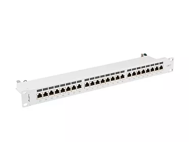 LANBERG Patchpanel 24 port 1U KAT7 EK. PPS7-1024-S Szary