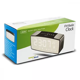 GreenBlue Radiobudzik Bluetooth 4.2 FM Aux-in GB200