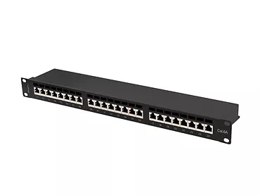 LANBERG Patchpanel 24 port 1U KAT6A EK. PPSA-1024-B Czarny