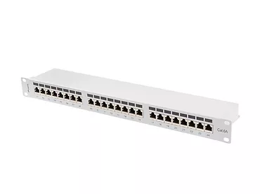 LANBERG Patchpanel 24 port 1U KAT6A EK. PPSA-1024-S Szary