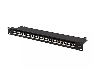 LANBERG Patchpanel 24 port 1U KAT7 EK. PPS7-1024-B Czarny