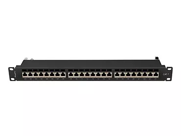 LANBERG Patchpanel 24 port 1U KAT7 EK. PPS7-1024-B Czarny