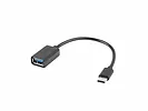 LANBERG Adapter USB C(M)-USB-A (F)2.0 0.15M OTG Czarny
