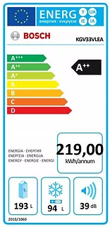 Bosch Chłodziarko-zamrażarka KGV33VLEA