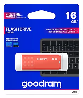 GOODRAM Pendrive UME3 16GB USB 3.0 Pomarańczowy