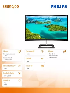 Philips Monitor 325E1C 31.5'' Curved VA HDMI DP