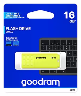 GOODRAM Pendrive UME2 16GB USB 2.0 Żółty