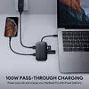 CB-C71 aluminiowy HUB USB-C | 8w1 | RJ45 Ethernet 10/100/1000Mbps | 3xUSB 3.1 | HDMI 4k@30Hz | SD i microSD | USB-C Power Delivery 100W