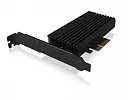 IcyBox Karta PCIe z gniazdem M.2 M-Key dla jednego dysku SSD M.2 NVMe, podświetlenie ARGB IB-PCI224M2-RGB