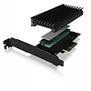 IcyBox Karta PCIe z gniazdem M.2 M-Key dla jednego dysku SSD M.2 NVMe, podświetlenie ARGB IB-PCI224M2-RGB