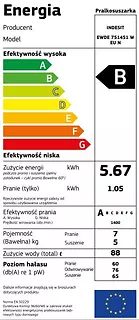 Indesit Pralko-suszarka EWDE751451WEU