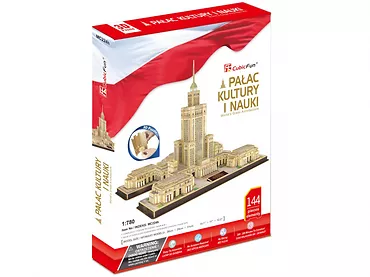 Puzzle 3d Pałac Kultury i Nauki - zestaw xl 144 el.