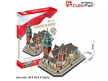 Puzzle 3d Katedra na Wawelu - Zestaw XL 101 el.