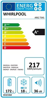 Whirlpool Chłodziarko-zamrażarka do zabudowy ARG7341
