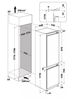 Whirlpool Chłodziarko-zamrażarka do zabudowy ART65021