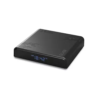 Elmak Odtwarzacz multimedialny SAVIO TB-S01 Smart TV Box Silver, 2/16GB, 8K, Android 9.0 Pie, USB 3.0, Wi-Fi, lan 100mbps