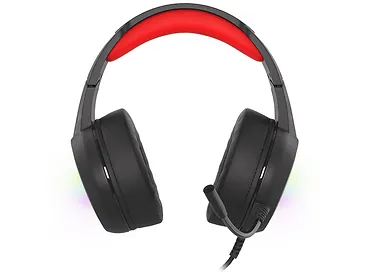 Słuchawki dla graczy Genesis Neon 200 z mikrofonem podświetlenie RGB Czarno-czerwone