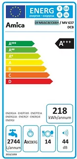 Amica Zmywarka DFM66C8EOiBH