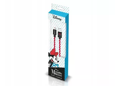 Kabel USB Minnie KROPKI IP Disney Czerwony 1m