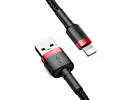 Kabel Lightning USB Baseus Cafule 1,5A 2m Czerwono-czarny