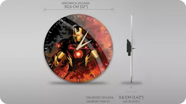 Zegar ścienny Marvel Iron Man 002 połysk