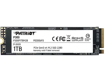 Dysk SSD Patriot P300 1TB M.2 2280 PCI-E NVMe