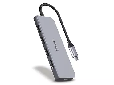 Adapter REAL-EL HUB USB-C 6w1