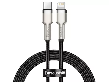 Kabel USB-C do Lightning Baseus Cafule, PD, 20W, 1m (czarny)