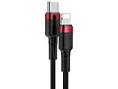 Kabel USB-C do Lightning Baseus Cafule, PD, 18W, 1m (czarno-czerwony)