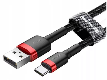 KABEL USB BASEUS TYP C 2A 0,5M RED BK CATKLF-A91
