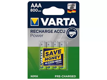 Zestaw akumulatorków VARTA Ready2Use AAA/R3 800mAh Ni-MH 4 szt.