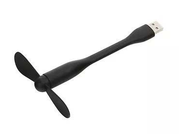 WIATRAK WIATRACZEK USB SILIKONOWY WENTYLATOR OMEGA czarny