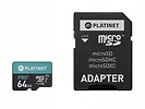 Karta PLATINET 64 GB Micro SDXC Class 10 + Adapter