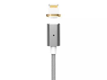 Kabel Magnetyczny Platinet USB Lightning 1.2m Srebrny