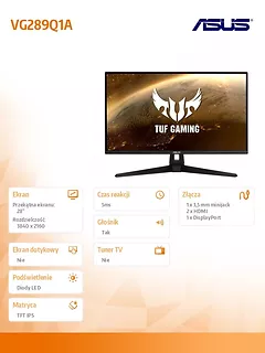 Asus Monitor gamingowy VG289Q1A
